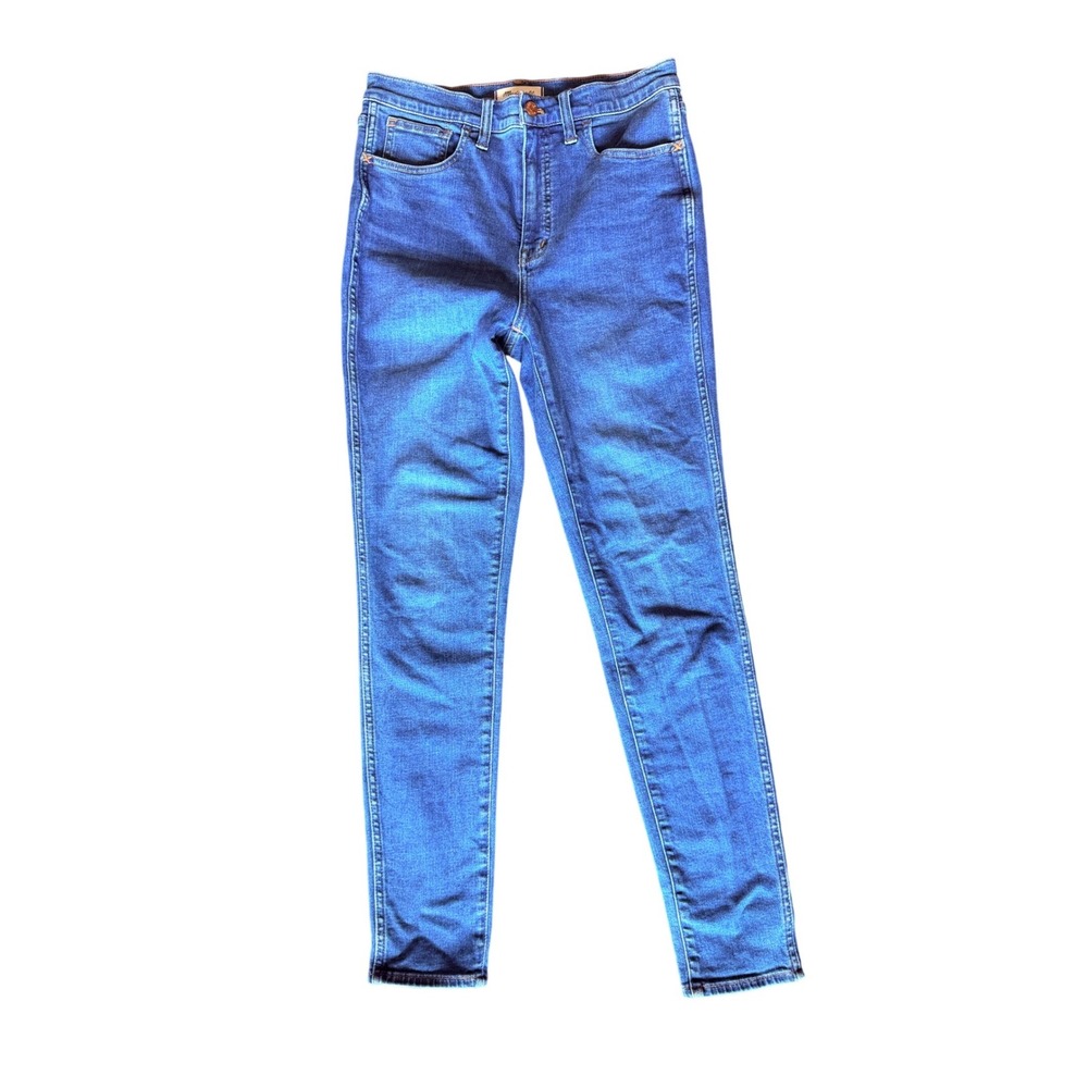 Madewell 10 Roadtripper High Rise Skinny Jeans Medium Wash Blue 28T Tall